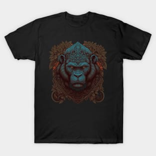 Gorilla decorated with Javanese ornaments T-Shirt